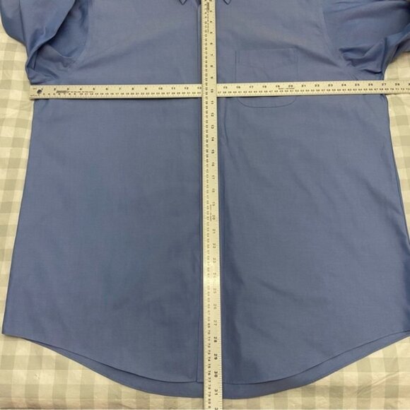 Brooks brothers 346 men button down shirt regular fit cotton non iron 17,5 blue - Picture 11 of 12